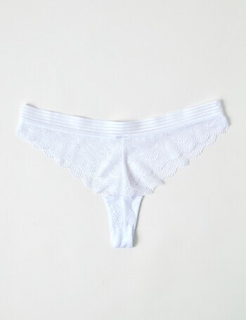 Lyric Harper Lace G-String Brief, White product photo