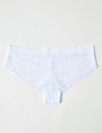 Lyric Harper Lace Boyleg Brief, White product photo