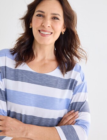 Line 7 Marquee Top, Blue Stripes product photo
