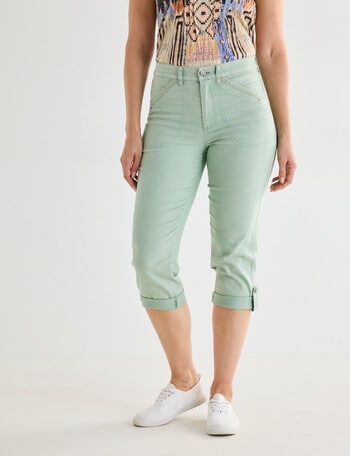 Line 7 Harbour Capri Pant, Light Green product photo