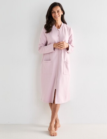 Ruby & Bloom Zip Quilted Robe, 10-26, Pink product photo