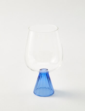 CinCin Mala Wine Glass, Clear & Blue product photo