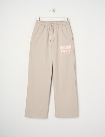 Switch Malibu Sports Wide Leg Trackpant, Stone product photo