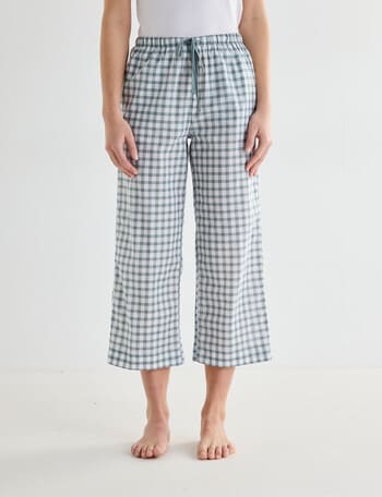 Zest Sleep Sleep Gingham Crop Pant, Tarragon product photo