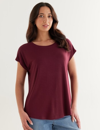 Bodycode Boxy Tee, Raisin product photo