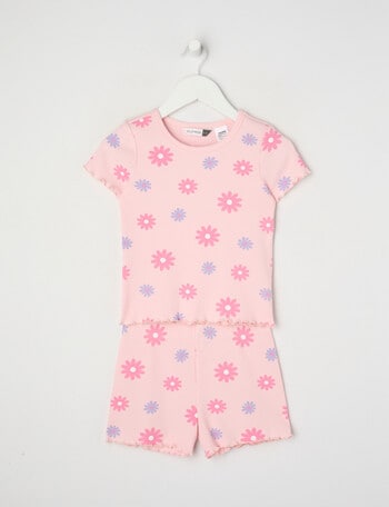 Sleep Mode Floral Rib Set, Pink, 2-8 product photo