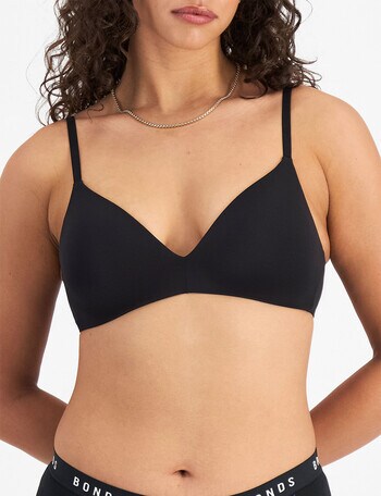 Bonds Bases Wirefree Scoop Bra, Black product photo