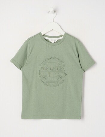 Mac & Ellie Deboss Van Short Sleeve Tee, Moss product photo