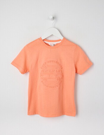 Mac & Ellie Deboss Van Short Sleeve Tee, Tangelo product photo