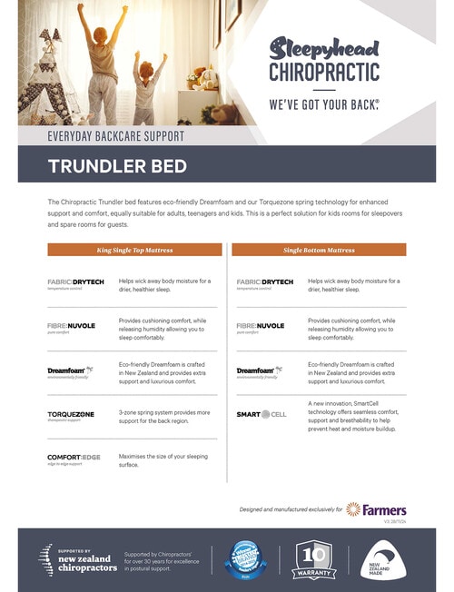 Sleepyhead Chiropractic Trundler Bedset product photo View 03 L