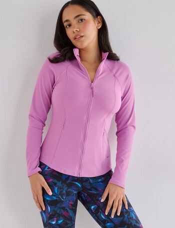 Superfit Zip Up Top, Cosmetic Pink product photo