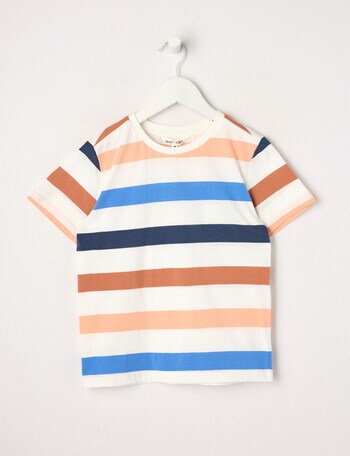 Mac & Ellie Stripe Short Sleeve Tee, Mandarin product photo