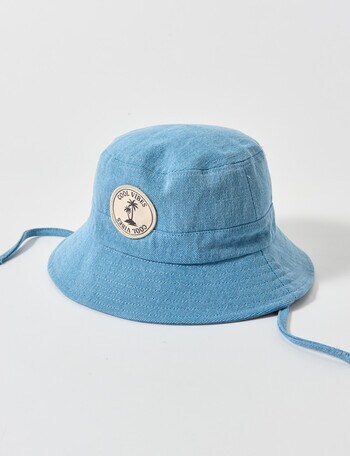 Teeny Weeny Cool Vibes Denim Bucket Hat, Denim product photo