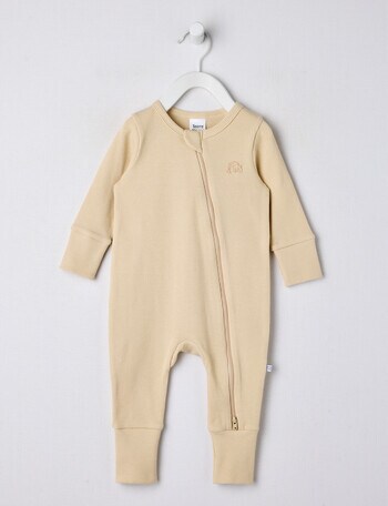 Teeny Weeny Sleep Waffle Sleepsuit, Sand product photo