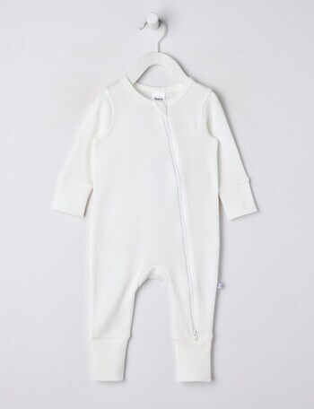Teeny Weeny Sleep Waffle Sleepsuit, Coconut White product photo