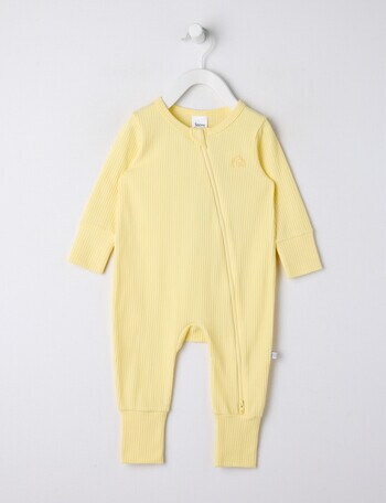 Teeny Weeny Sleep Rib Sleepsuit, Panacotta product photo