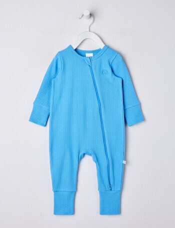 Teeny Weeny Sleep Rib Sleepsuit, Blue product photo