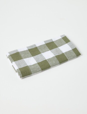 Amy Piper Gingham Napkin, Green & White product photo