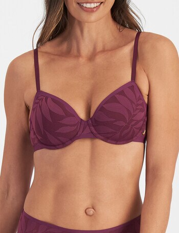 Berlei Because Mindful Mesh Lightly Lined Bra, Sweet Blackcurrant, A-G product photo