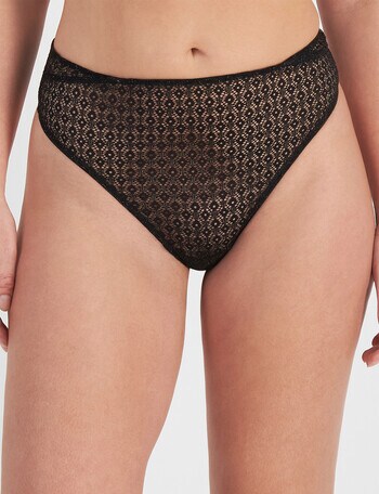 Berlei Because Shine High Gee Brief, Black product photo