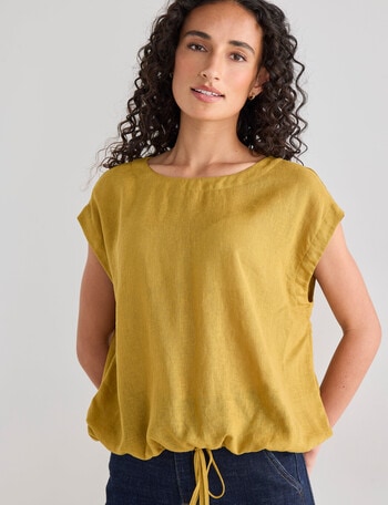 Zest Draw Hem Top, Honey product photo