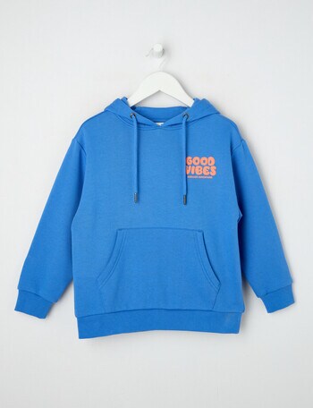 Mac & Ellie Oversize Good Vibes Hoodie, Sea product photo