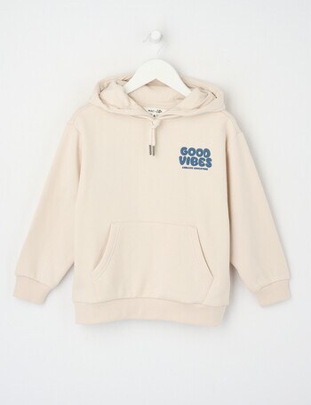 Mac & Ellie Good Vibes Oversize Hoodie, Putty product photo