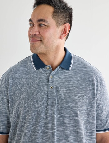 Chisel King Size Tipped Polo Shirt, Petrol product photo