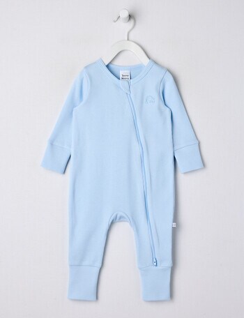 Teeny Weeny Sleep Waffle Sleepsuit, Pale Blue product photo