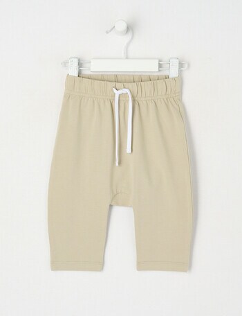 Little Bundle Stretch Cotton Essentials Pants, Taupe product photo