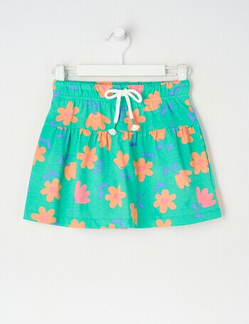 Mac & Ellie Flowers Knit Skort, Emerald product photo