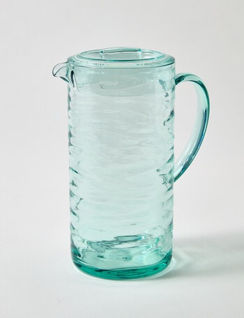 Terrace Wave Pitcher With Lid, Light Green product photo