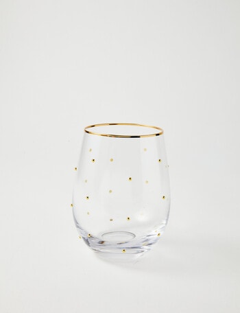 CinCin Charlotte Tumbler, Gold Rim product photo