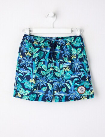 Wavetribe Tropic Swim Short, Navy product photo