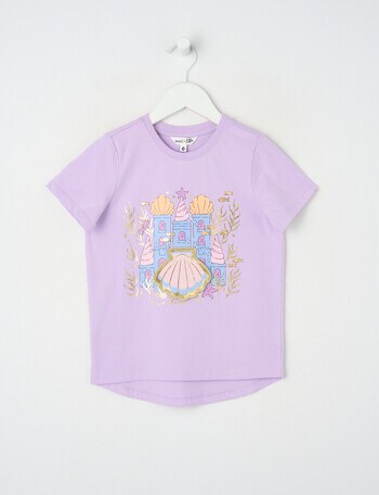 Mac & Ellie Mermaid Castle Short Sleeve Tee, Lilac product photo
