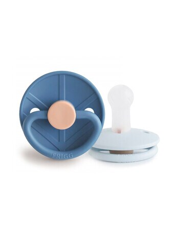 FRIGG Viking Silicone Pacifier, Blue, 6-18m, 2-Pack product photo