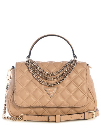 Guess Giully II Top Handle Flap Bag, Beige product photo