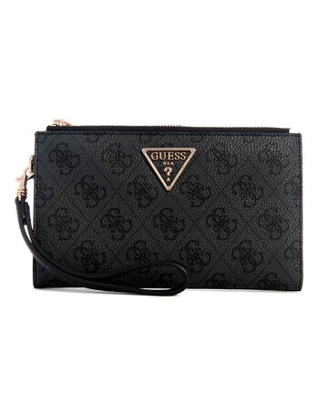 Guess Laurel II Double Zip Organizer Wallet, Coal Logo product photo