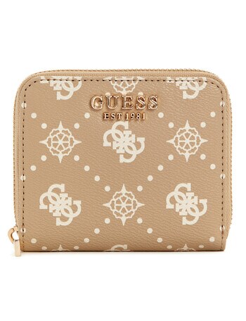 Guess Silia Small Zip Around Wallet, Biscotti Logo product photo