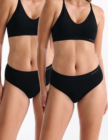 Ambra Purebasics Midi Brief, 2-Pack, Black product photo