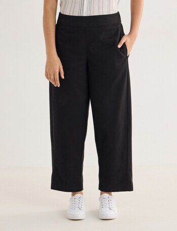 Zest Flat Front Barrel Pant, Black product photo