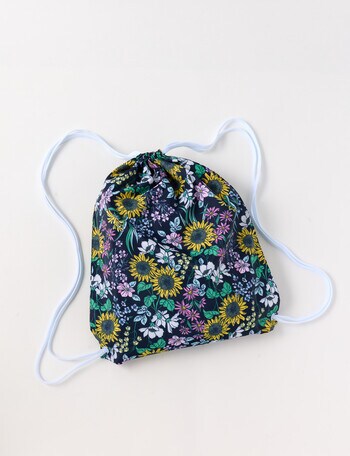 Wavetribe Floral Swim Bag, Navy product photo