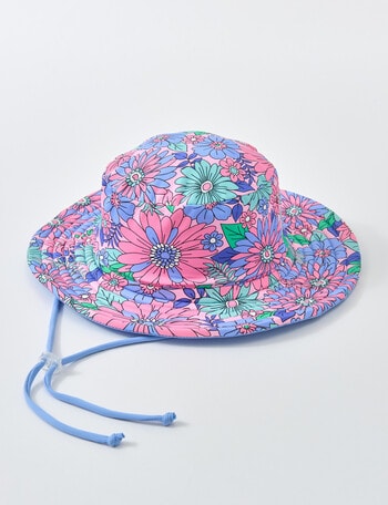 Wavetribe Floral Reversible Bucket Hat, Blue product photo