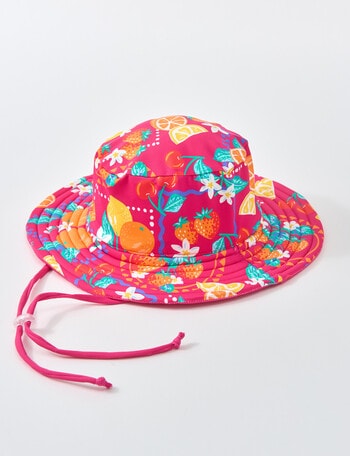 Wavetribe Fruit Reversible Bucket Hat, Fuchsia product photo