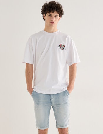 Tarnish St Tropez Oversized Tee, White product photo