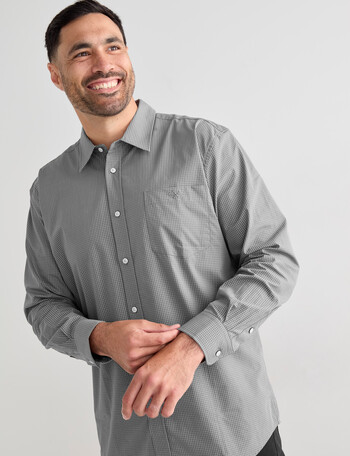 Logan Long Sleeve Shirt, Miguel Grey product photo