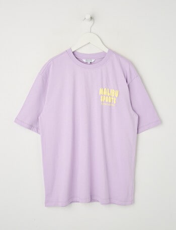 Switch Malibu Short Sleeve Oversized Tee, Lilac product photo