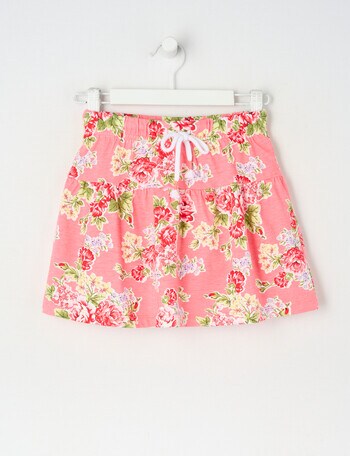 Mac & Ellie Floral Knit Skort, Strawberry product photo