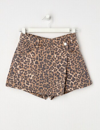 Switch Animal Denim Skort, Natural product photo
