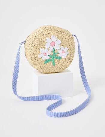 Mac & Ellie Daisy Crossbody Bag, Natural product photo